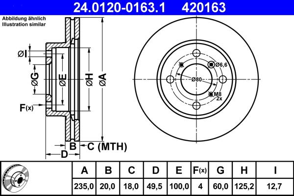 ATE 24.0120-0163.1 - Əyləc Diski furqanavto.az