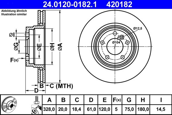 ATE 24.0120-0182.1 - Əyləc Diski furqanavto.az