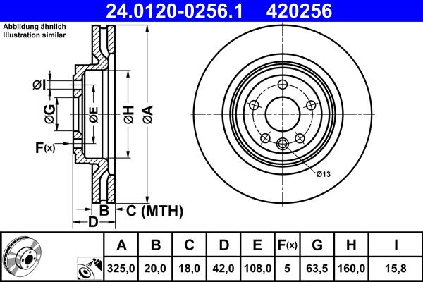 ATE 24.0120-0256.1 - Əyləc Diski furqanavto.az