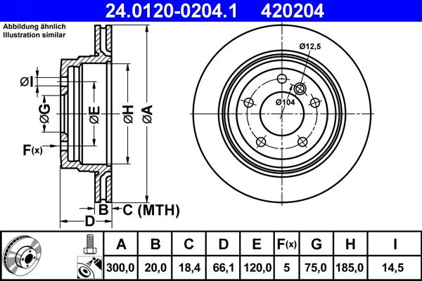 ATE 24.0120-0204.1 - Əyləc Diski furqanavto.az