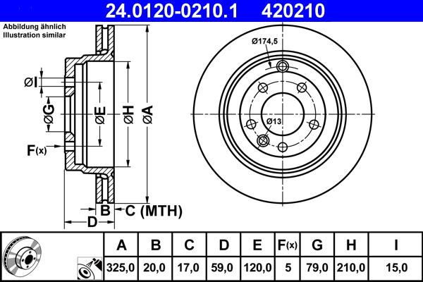 ATE 24.0120-0210.1 - Əyləc Diski furqanavto.az