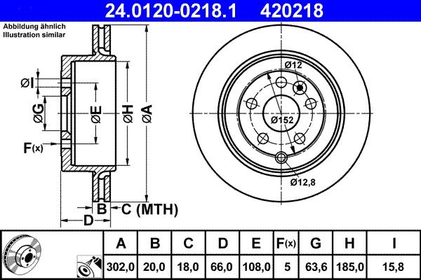 ATE 24.0120-0218.1 - Əyləc Diski furqanavto.az