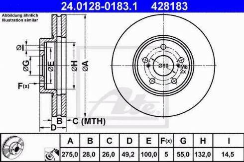 Alpha Brakes HTP-TY-126 - Əyləc Diski furqanavto.az