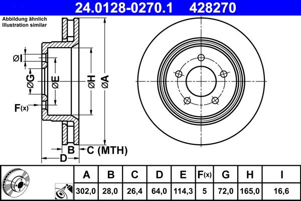 ATE 24.0128-0270.1 - Əyləc Diski furqanavto.az