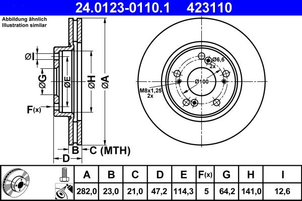 ATE 24.0123-0110.1 - Əyləc Diski furqanavto.az