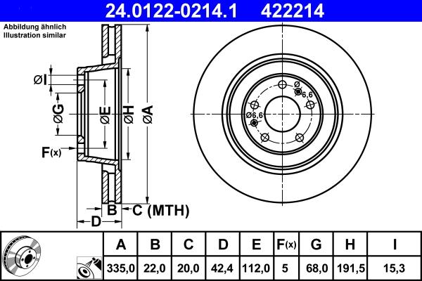 ATE 24.0122-0214.1 - Əyləc Diski furqanavto.az