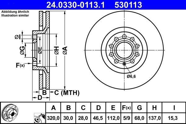 ATE 24.0330-0113.1 - Əyləc Diski furqanavto.az