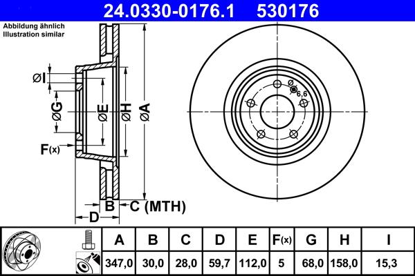 ATE 24.0330-0176.1 - Əyləc Diski furqanavto.az