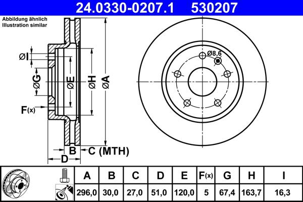 ATE 24.0330-0207.1 - Əyləc Diski furqanavto.az