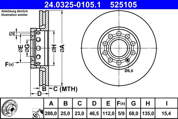 ATE 24.0325-0105.1 - Əyləc Diski furqanavto.az