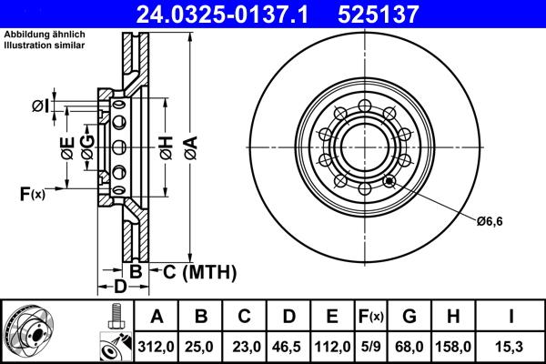 ATE 24.0325-0137.1 - Əyləc Diski furqanavto.az