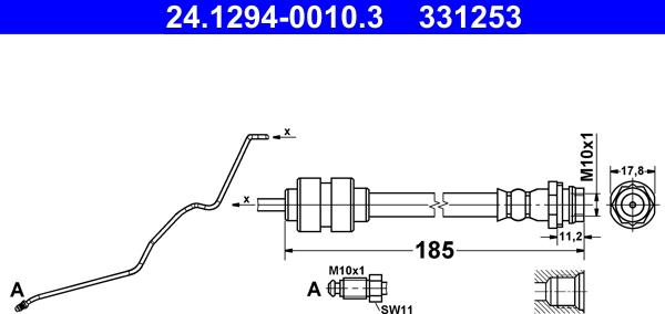 ATE 24.1294-0010.3 - Əyləc şlanqı furqanavto.az