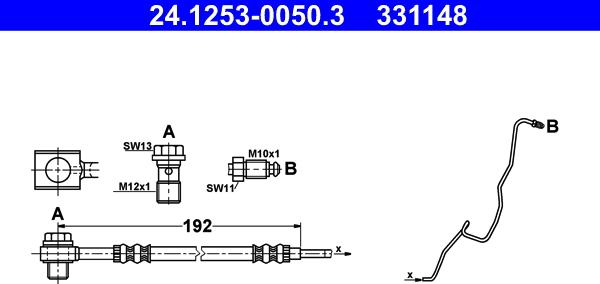 ATE 24.1253-0050.3 - Əyləc şlanqı furqanavto.az