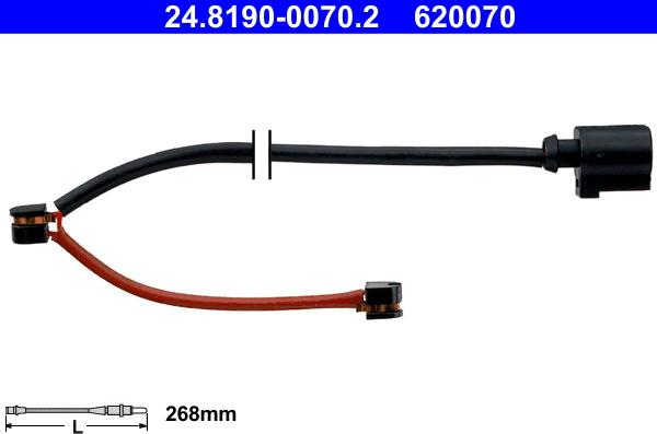 ATE 24.8190-0070.2 - Xəbərdarlıq Kontakt, əyləc padinin aşınması furqanavto.az
