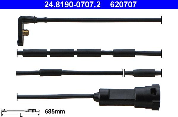 ATE 24.8190-0707.2 - Xəbərdarlıq Kontakt, əyləc padinin aşınması furqanavto.az