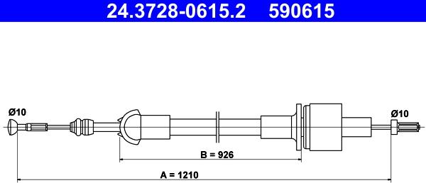 ATE 24.3728-0615.2 - Debriyaj kabeli furqanavto.az