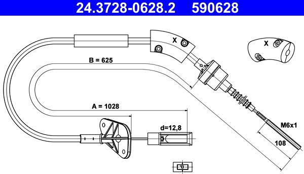 ATE 24.3728-0628.2 - Debriyaj kabeli furqanavto.az