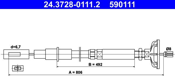 ATE 24.3728-0111.2 - Debriyaj kabeli furqanavto.az