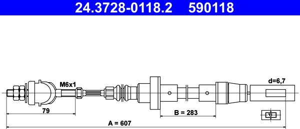 ATE 24.3728-0118.2 - Debriyaj kabeli furqanavto.az