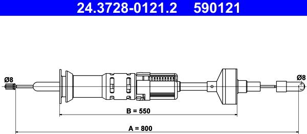 ATE 24.3728-0121.2 - Debriyaj kabeli furqanavto.az