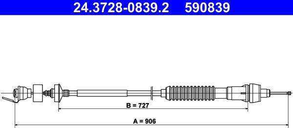 ATE 24.3728-0839.2 - Debriyaj kabeli furqanavto.az