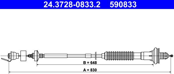 ATE 24.3728-0833.2 - Debriyaj kabeli furqanavto.az