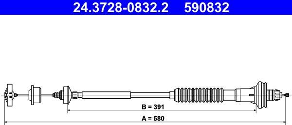 ATE 24.3728-0832.2 - Debriyaj kabeli furqanavto.az