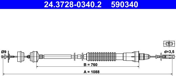 ATE 24.3728-0340.2 - Debriyaj kabeli furqanavto.az