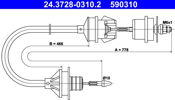 ATE 24.3728-0310.2 - Debriyaj kabeli furqanavto.az