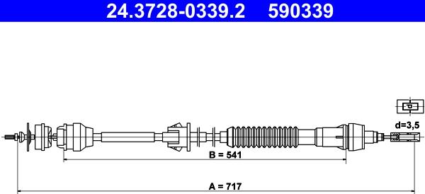 ATE 24.3728-0339.2 - Debriyaj kabeli furqanavto.az