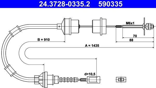 ATE 24.3728-0335.2 - Debriyaj kabeli furqanavto.az