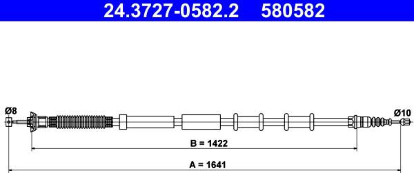 ATE 24.3727-0582.2 - Kabel, dayanacaq əyləci furqanavto.az