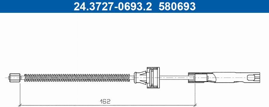 ATE 24.3727-0693.2 - Kabel, dayanacaq əyləci furqanavto.az