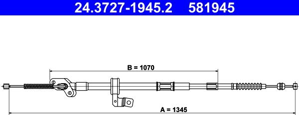 ATE 24.3727-1945.2 - Kabel, dayanacaq əyləci furqanavto.az