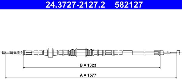 ATE 24.3727-2127.2 - Kabel, dayanacaq əyləci furqanavto.az