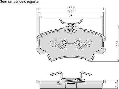 ATE-BR 8015 - Əyləc altlığı dəsti, əyləc diski furqanavto.az