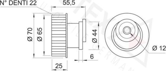 Autex 641500 - Gərginlik kasnağı, vaxt kəməri furqanavto.az