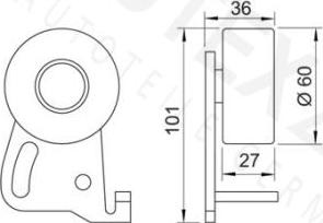 Autex 641357 - Gərginlik kasnağı, vaxt kəməri furqanavto.az