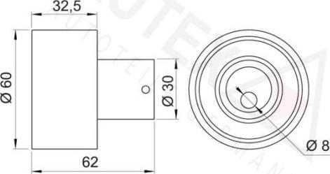 Autex 641365 - Gərginlik kasnağı, vaxt kəməri furqanavto.az