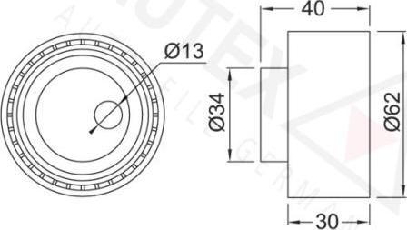 Autex 654105 - Gərginlik kasnağı, vaxt kəməri furqanavto.az