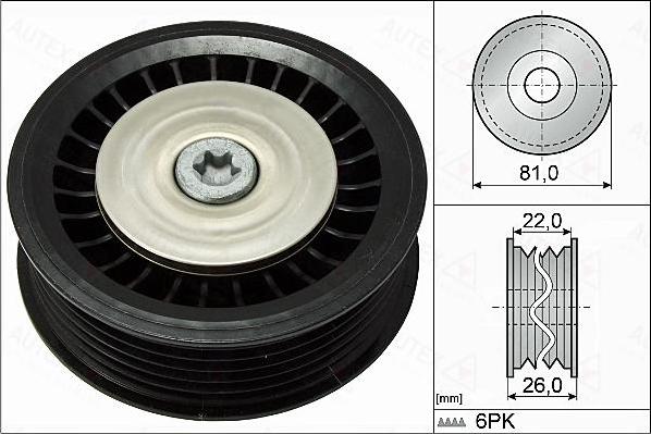 Autex 654861 - Yönləndirmə / Bələdçi Kasnağı, v-yivli kəmər www.furqanavto.az