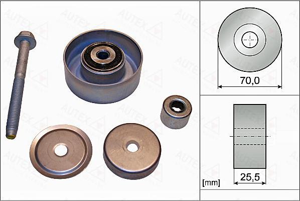 Autex 655090 - Yönləndirmə / Bələdçi Kasnağı, v-yivli kəmər furqanavto.az