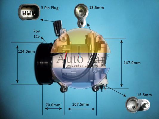 Auto Air Gloucester 14-0851P - Kompressor, kondisioner furqanavto.az