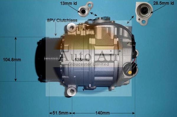 Auto Air Gloucester 14-0306P - Kompressor, kondisioner furqanavto.az