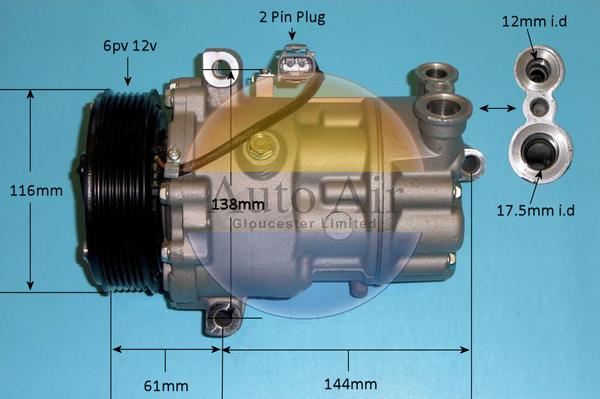 Auto Air Gloucester 14-1466P - Kompressor, kondisioner furqanavto.az