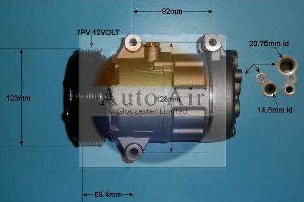 Auto Air Gloucester 14-1115P - Kompressor, kondisioner furqanavto.az