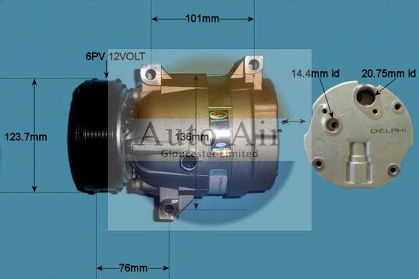 Auto Air Gloucester 14-1113 - Kompressor, kondisioner furqanavto.az