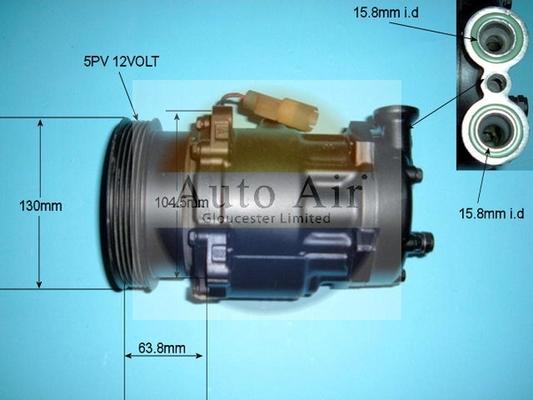 Auto Air Gloucester 14-1855R - Kompressor, kondisioner furqanavto.az