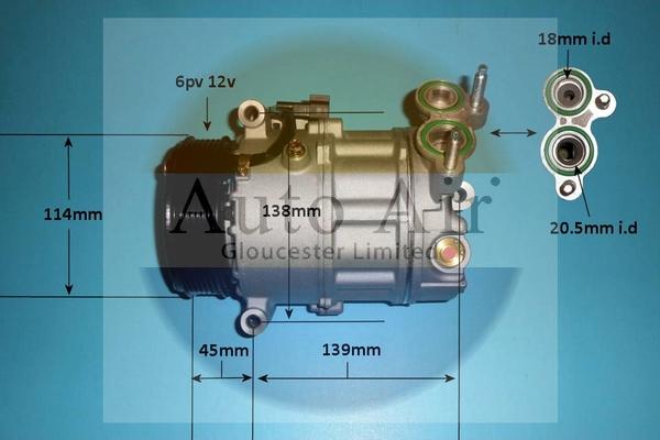 Auto Air Gloucester 14-2066P - Kompressor, kondisioner furqanavto.az