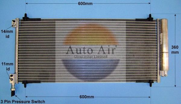 Auto Air Gloucester 16-9929A - Kondenser, kondisioner furqanavto.az